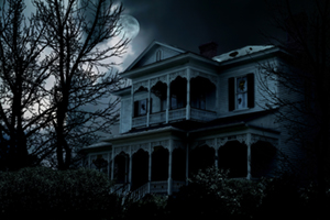 haunted house background